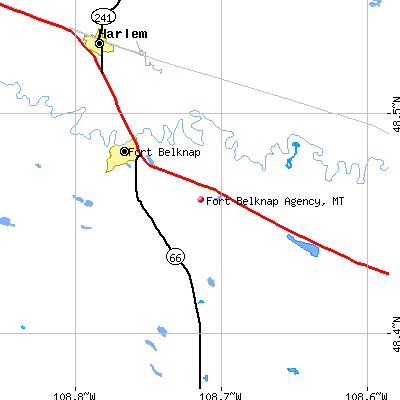 Fort Belknap Agency map