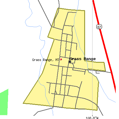 Grass Range map
