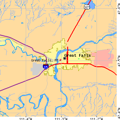 Great Falls map