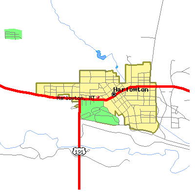 Harlowton map