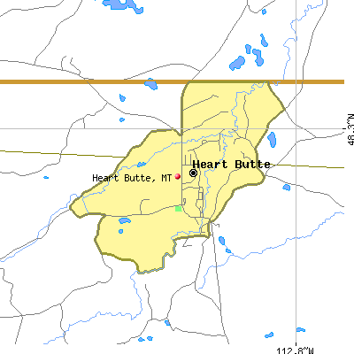 Heart Butte map