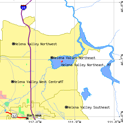 Helena Valley Northeast map