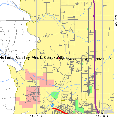 Helena Valley West Central map