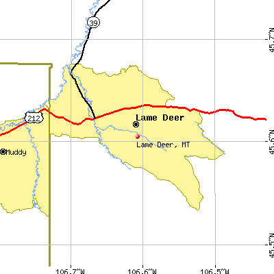 Lame Deer map