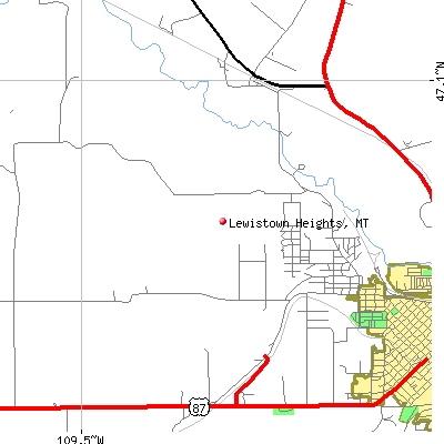 Lewistown Heights map
