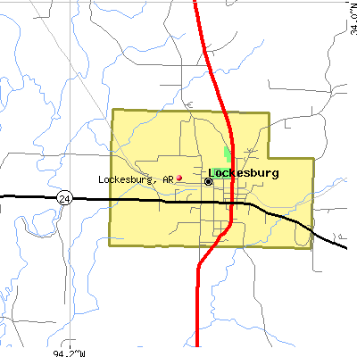 Lockesburg map