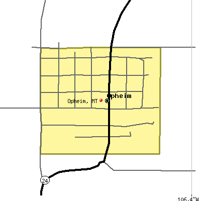 Opheim map