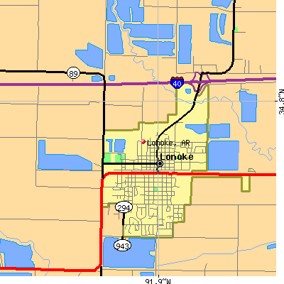 Lonoke map