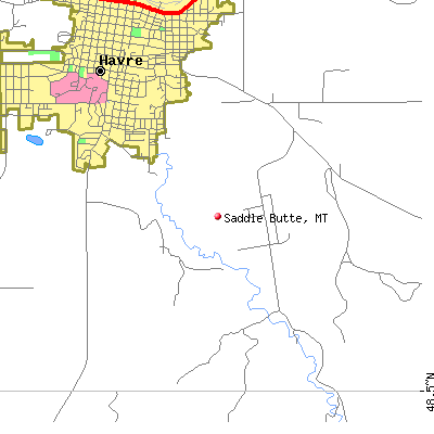 Saddle Butte map
