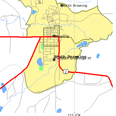 South Browning map