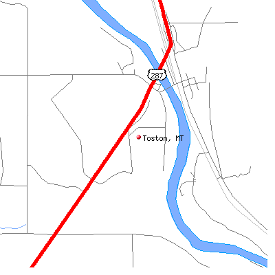 Toston map