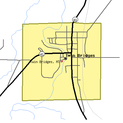 Twin Bridges map