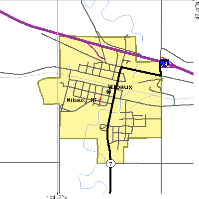 Wibaux map