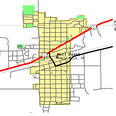 Wolf Point map