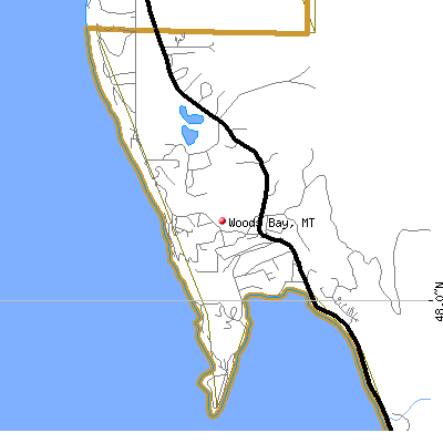 Woods Bay map