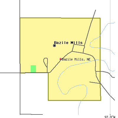 Bazile Mills map