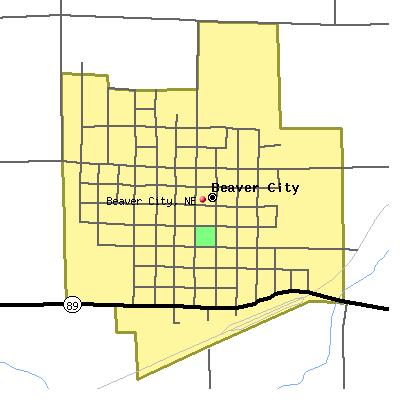 Beaver City map