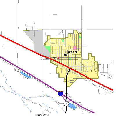 Cozad map