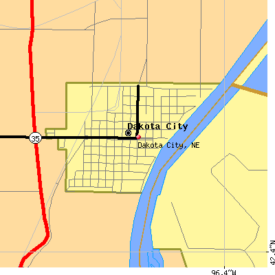 Dakota City map