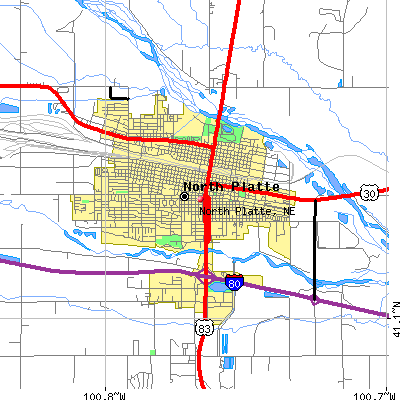 North Platte map