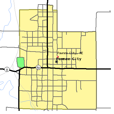 Pawnee City map