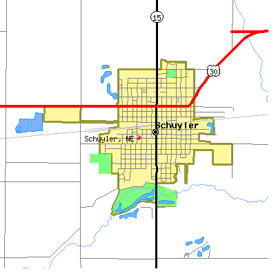 Schuyler map