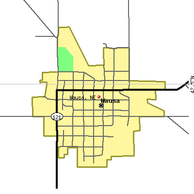 Wausa map