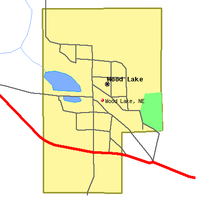 Wood Lake map