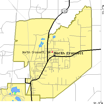 North Crossett map