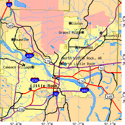 North Little Rock map