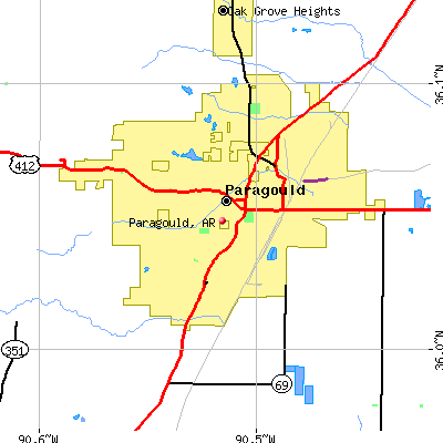 Paragould map
