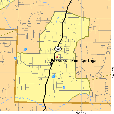 Parkers-Iron Springs map