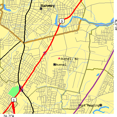 Avenel map