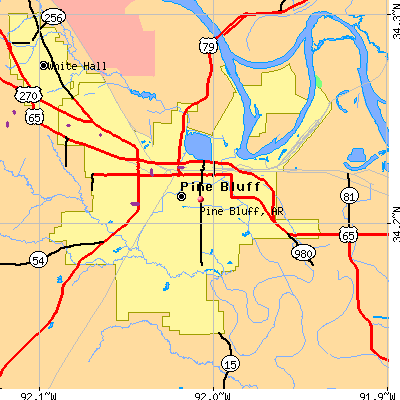 Pine Bluff map