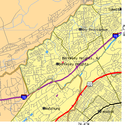 Berkeley Heights map