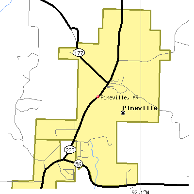 Pineville map