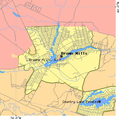 Browns Mills map