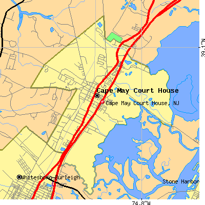 Cape May Court House map