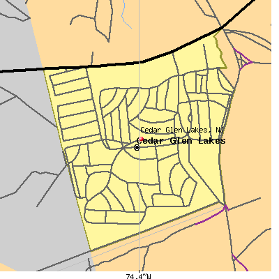 Cedar Glen Lakes map