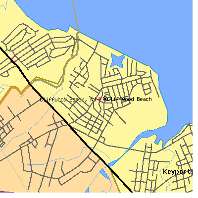 Cliffwood Beach map