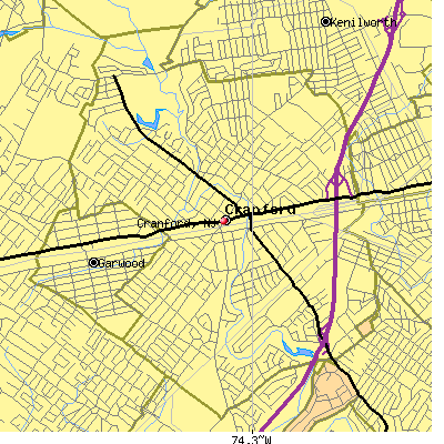 Cranford map
