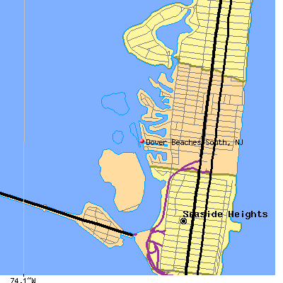 Dover Beaches South map