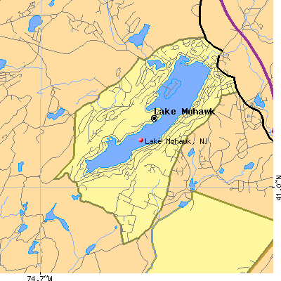 Lake Mohawk map