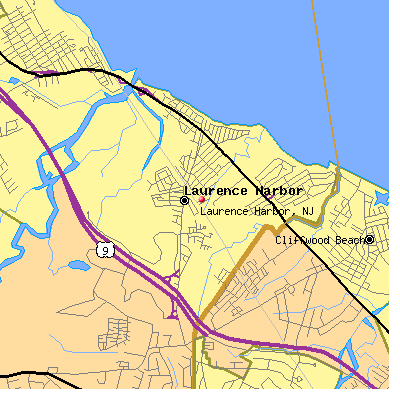 Laurence Harbor map