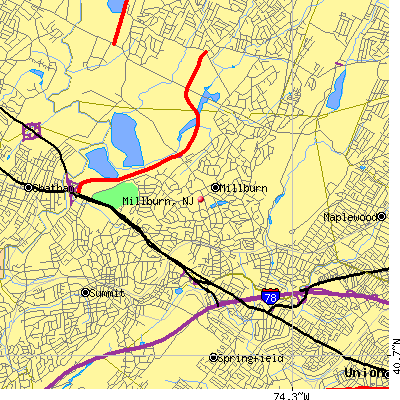Millburn map