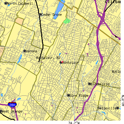 Montclair map