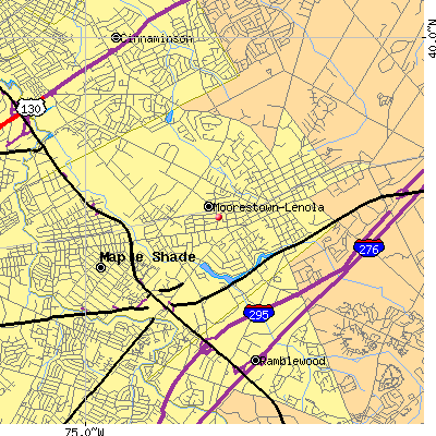 Moorestown-Lenola map
