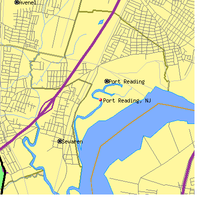 Port Reading map