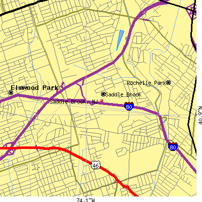 Saddle Brook map
