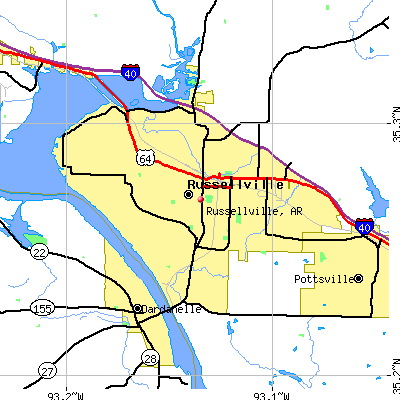 Russellville map